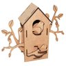 Kit 6 Casa casinha de passarinho mdf 24cm galhos pássaro - 1