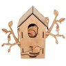 Kit 6 Casa casinha de passarinho mdf 24cm galhos pássaro - 2