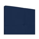 Ver imagem 2 de Cabeceira Casal Marseille P02 140 Cm Suede Azul Marinho