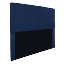 Ver imagem 1 de Cabeceira Casal Marseille P02 140 Cm Suede Azul Marinho