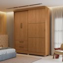 Ver imagem 7 de Guarda Roupa Casal 3p 2g 218x180 Cm C533 Canela Kappesberg