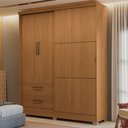Ver imagem 2 de Guarda Roupa Casal 3p 2g 218x180 Cm C533 Canela Kappesberg