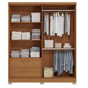 Ver imagem 6 de Guarda Roupa Casal 3p 2g 218x180 Cm C533 Canela Kappesberg