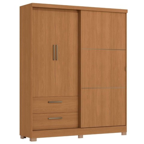 Guarda Roupa Casal 3p 2g 218x180 Cm C533 Canela Kappesberg