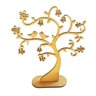 Kit 10 Árvore mdf decorativa 20cm mod3 com flores pássaros - 1