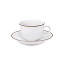 Ver imagem 1 de Conjunto de Xícaras para Chá com Pires em Porcelana Flamingo com 12 Peças 240ml Oxford Sofia