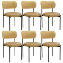 Ver imagem 1 de Kit 06 Cadeiras Estofadas para Sala de Jantar Louvre L02 Couríssimo Fendi - Lyam Decor