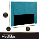 Ver imagem 4 de Calçadeira Baú Casal Queen Estofada Toronto Veludo Azul Safira
