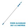 Cabo de Alumínio Extensão Telescópica para Limpeza de Vidros 3m em 3 Seções de 1m Bralimpia Ex300 - 4