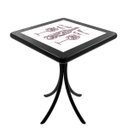 Ver imagem 2 de Conjunto Mesa Madeira Azulejo 60x60cm - Bistrô Fixa 78cm + 4 Cadeiras 43 - Preta - More Wine