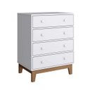 Ver imagem 2 de Cômoda Infantil 4 Gavetas Retrô Completa Móveis