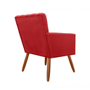 Ver imagem 4 de Kit 2 Poltronas Cadeiras Decorativa para Recepção Cecília Corano Vermelho - Incasa Decor