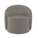 Ver imagem 5 de Poltrona Decorativa Orgânica Giratória Lua Suede Grafite D03 - D'Rossi