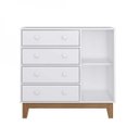 Ver imagem 4 de Cômoda Infantil 1 Porta 4 Gavetas Retrô Completa Móveis