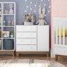 Cômoda Infantil 1 Porta 4 Gavetas Retrô Completa Móveis - 1