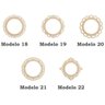Kit 15 moldura mdf redonda 14cm com 5 opções decoração caixa - Modelo 21 - 2