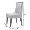 Ver imagem 6 de Mesa Olimpia 120 Mdf com 4 Cadeiras Safira Veludo Grafite/naturalle/naturalle
