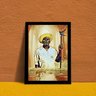 Quadro Santo Daime- Mestre Irineu 24x18cm - com Vidro:madeira Branca - 2