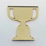 Kit 50 Aplique taça troféu futebol Acrílico espelhado AP306 - Acrílico Espelhado Dourado - 1