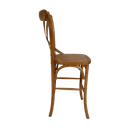 Ver imagem 2 de Banqueta Katrina Cross Paris em Madeira. Encosto em X. Assento Fixo em Rattan Natural. Cor Natural