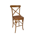 Ver imagem 1 de Banqueta Katrina Cross Paris em Madeira. Encosto em X. Assento Fixo em Rattan Natural. Cor Natural