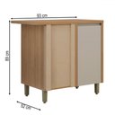 Ver imagem 3 de Balcão de Cozinha de Canto Allure 1 Porta 100% Mdf Jequitibá/gris - Linea Brasil
