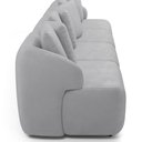 Ver imagem 7 de Sofá 5 Lugares para Sala de Estar Living 388cm Arlo F04 Veludo Cinza - Lyam Decor