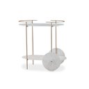 Ver imagem 1 de Carrinho Bar Oval Dourado Bebidas Café