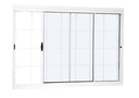 Ver imagem 1 de Janela de Correr Lateral Aço Branco Grade Quadriculada com Vidro 120x100