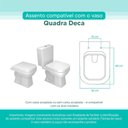 Ver imagem 3 de Tampa Vaso Sanitário Madeira Laqueada Quadra Branco para Bacia Deca