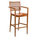Ver imagem 1 de Banqueta Piter 55cm Madeira Maciça com Braça - Sallar Home