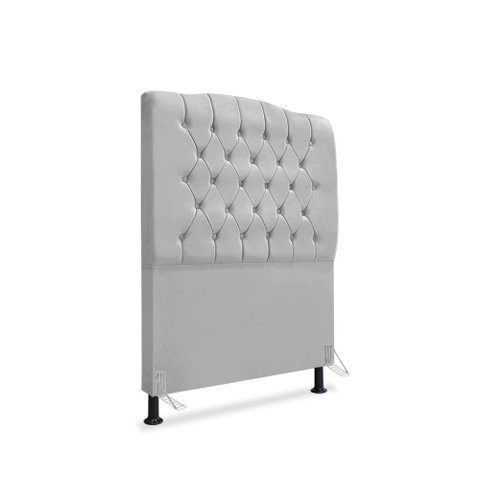 Cabeceira de Cama Box Solteiro 90 cm Dunas Cinza
