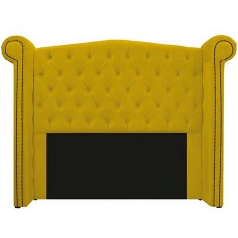 Cabeceira Madrid 100 cm Suede Amarelo