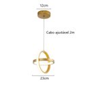 Ver imagem 4 de Pendente Moderno Led 10w Dourado Cinderella Bancada Quarto