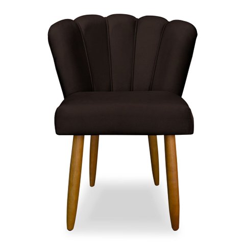 Cadeira para Mesa de Jantar Flor Moderna - Balaqui Decor Cor:Marrom