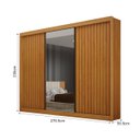 Ver imagem 2 de Guarda Roupa Casal com Espelho Ripado Milano - Arbo Design