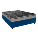 Ver imagem 1 de Cama Box Azul Casal + Colchão D28 Conforto Paropas