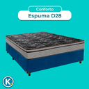 Ver imagem 4 de Cama Box Azul Casal + Colchão D28 Conforto Paropas