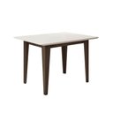 Ver imagem 1 de Mesa de Jantar 4 Lugares Tampo com Vidro Cairo Amendoa Off-White