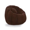 Ver mais imagens de Sofá 2 Lugares com Poltrona Giratória Orgânica Cloud Bouclê Marrom E03 - D'Rossi