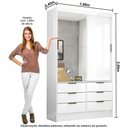 Ver imagem 7 de Guarda Roupa Casal Modulado Sevilha Plus Carioca Móveis Branco