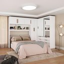 Ver imagem 2 de Guarda Roupa Casal Modulado Sevilha Plus Carioca Móveis Branco