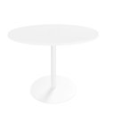 Ver imagem 3 de Mesa de Reunião Circular 110cm Pé Disco Metálico F5 Office Cor:branco