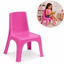 Ver imagem 5 de Cadeira Infantil Rosa Cadeirinha Estudo Meninas Banqueta com Encosto Multiuso Empilhavel Escola Quar