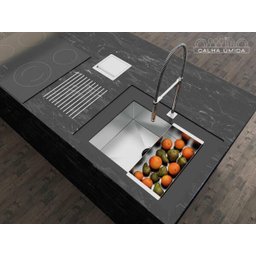 Cesto Escorredor Inox 3 Módulos para Cuba Calha Úmida - 6