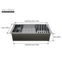 Ver imagem 3 de Cesto Escorredor Inox 3 Módulos para Cuba Calha Úmida 42,3cm