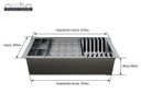 Ver imagem 3 de Cesto Escorredor Inox 3 Módulos para Cuba Calha Úmida 42,3cm