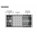 Ver imagem 4 de Cesto Escorredor Inox 3 Módulos para Cuba Calha Úmida 42,3cm