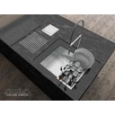 Ver imagem 2 de Cesto Escorredor Inox 3 Módulos para Cuba Calha Úmida 42,3cm