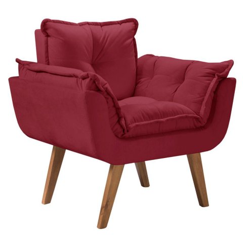 Poltrona Opalla Base Palito Cor:bordo